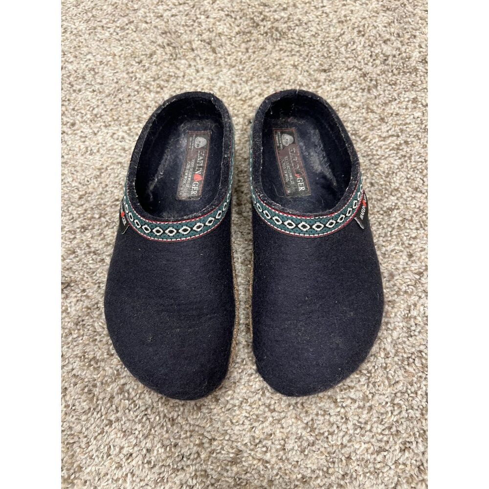 Haflinger GZ Classic Grizzly Wool Clogs 7802052 Size 36